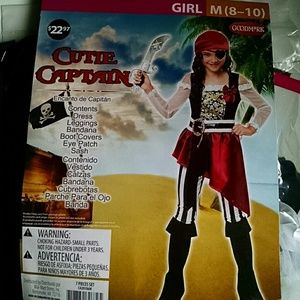 Girls Cutie Captain Costume Medium